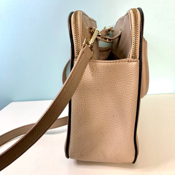 Kate Spade Kalen Beige Pebbled Leather Satchel With Tassel Detail - Picture 3 of 7